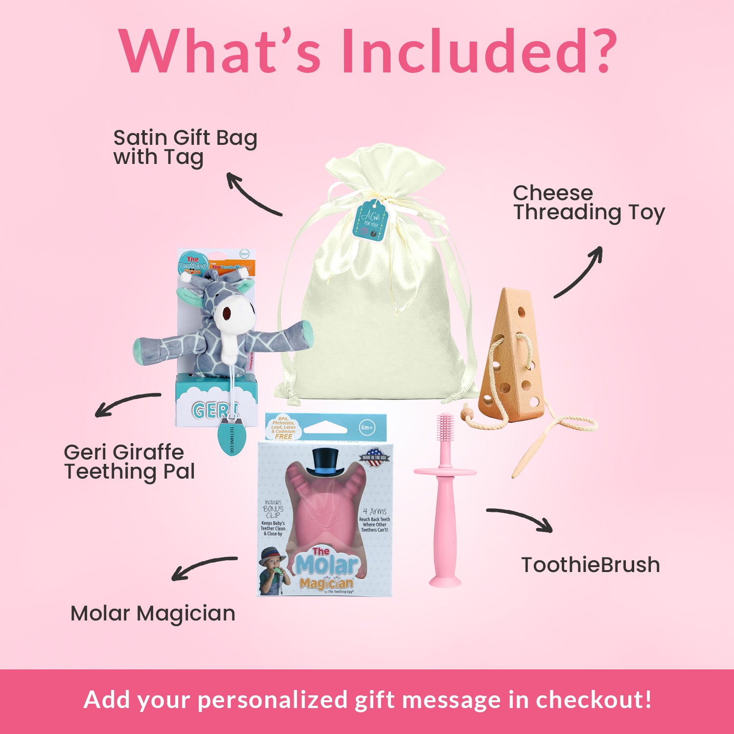 Gift Set | 6-24 months Molar Toothbrush (Pink)
