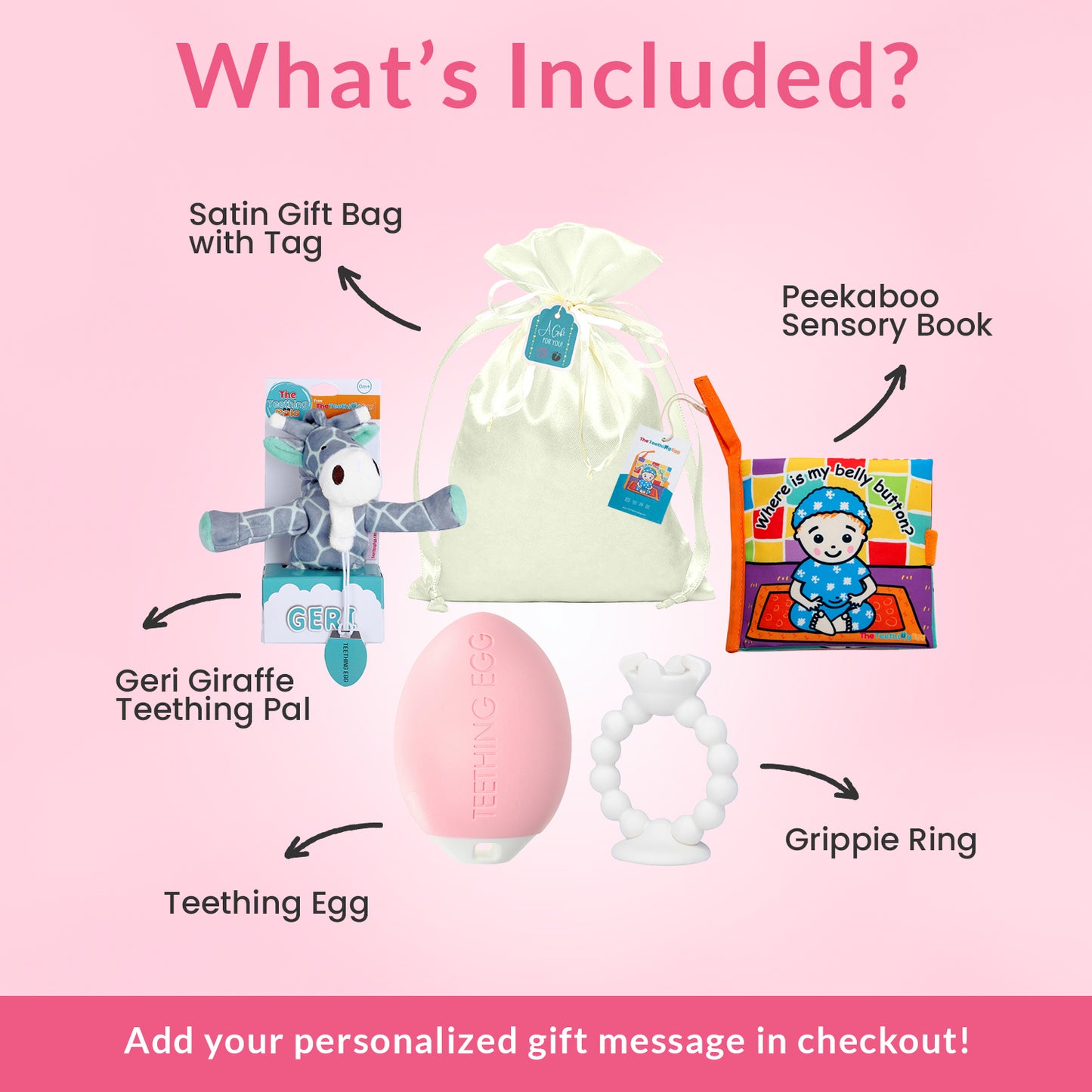 Pink Gift Set | Teething 0-12 Months