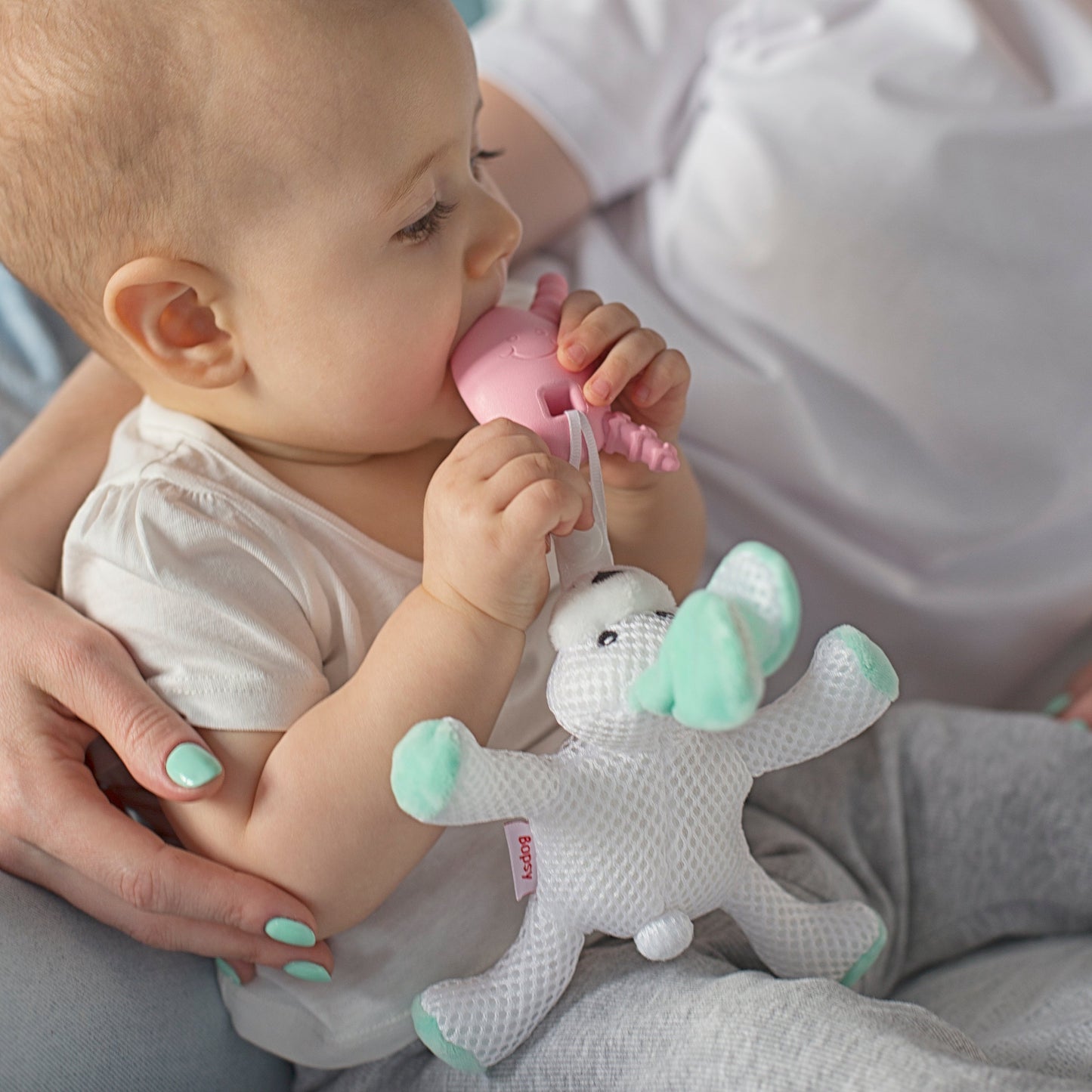 Bopsy Mint Bunny Teething Pal Attachment for Egg and Molar Magician Teething Pal- Bopsy Mint Bunny The Teething Egg