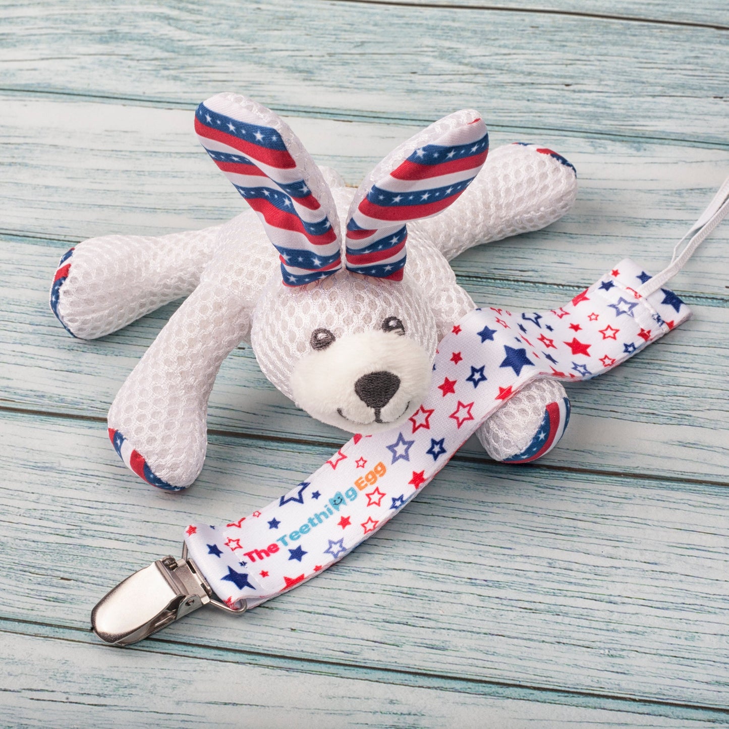 Liberty Bunny Teething Pal Attachment for Egg and Molar Magician Teething Pal- Liberty Bunny The Teething Egg