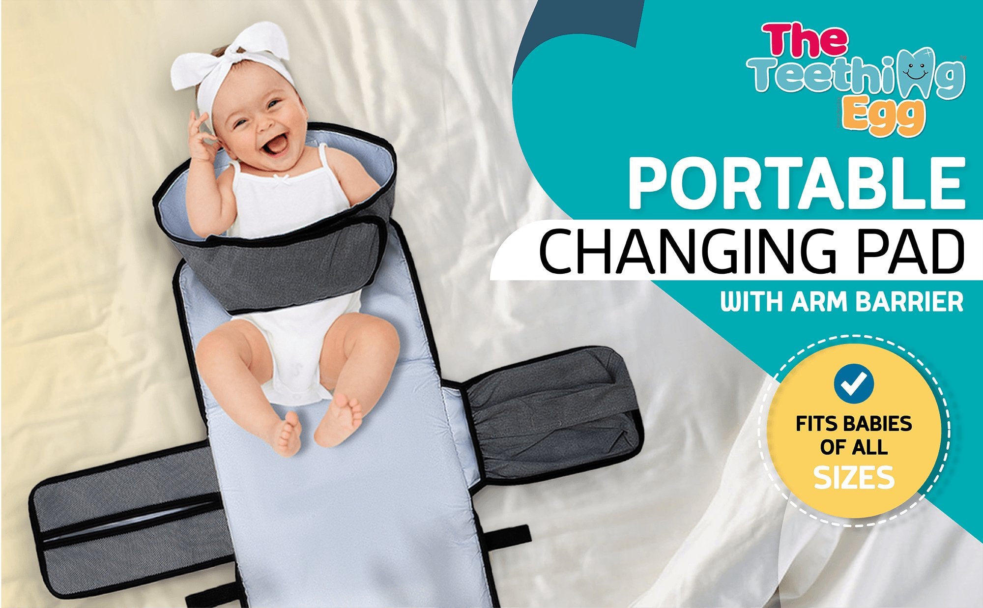The Portable Diaper Changing Pad with Clean Hands Barrier The Teething Egg 