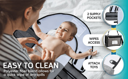The Portable Diaper Changing Pad with Clean Hands Barrier The Teething Egg 