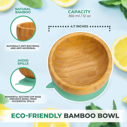 Bamboo Bowl With Suction Base The Teething Egg 