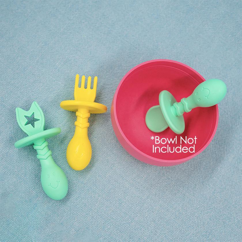 Baby Feeding Spoon 2 Pcs Silicone Baby Feeding Spoons First Stage Baby  Training Spoon Set Infant