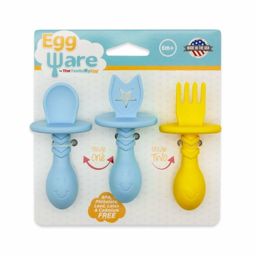Baby Spoon And Fork, PP TPE Self Feeding Spoons For Above 4 Months Old Spoon,Fork  
